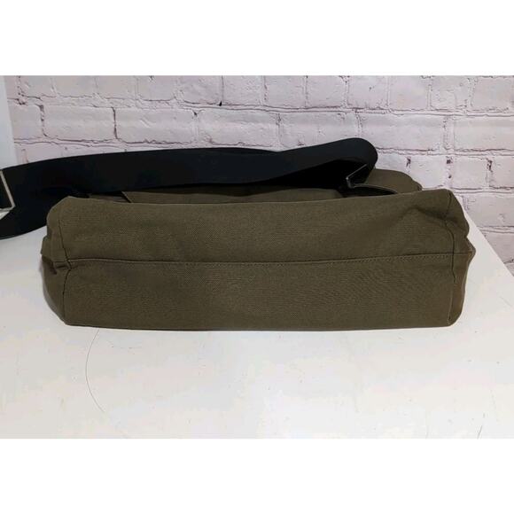 Jack Spade Greene St. Messenger Bag Khaki Canvas Shoulder Laptop Crossbody Purse - Picture 9 of 16